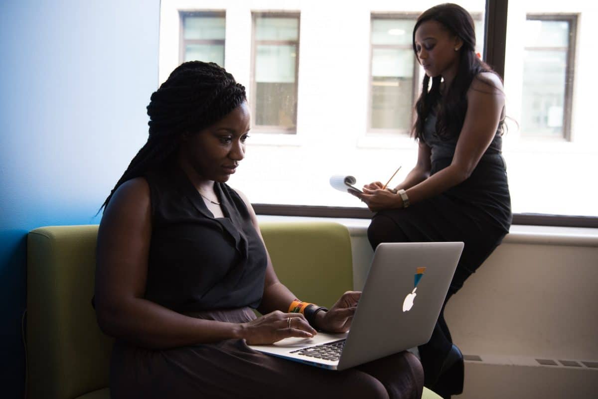 women using laptops