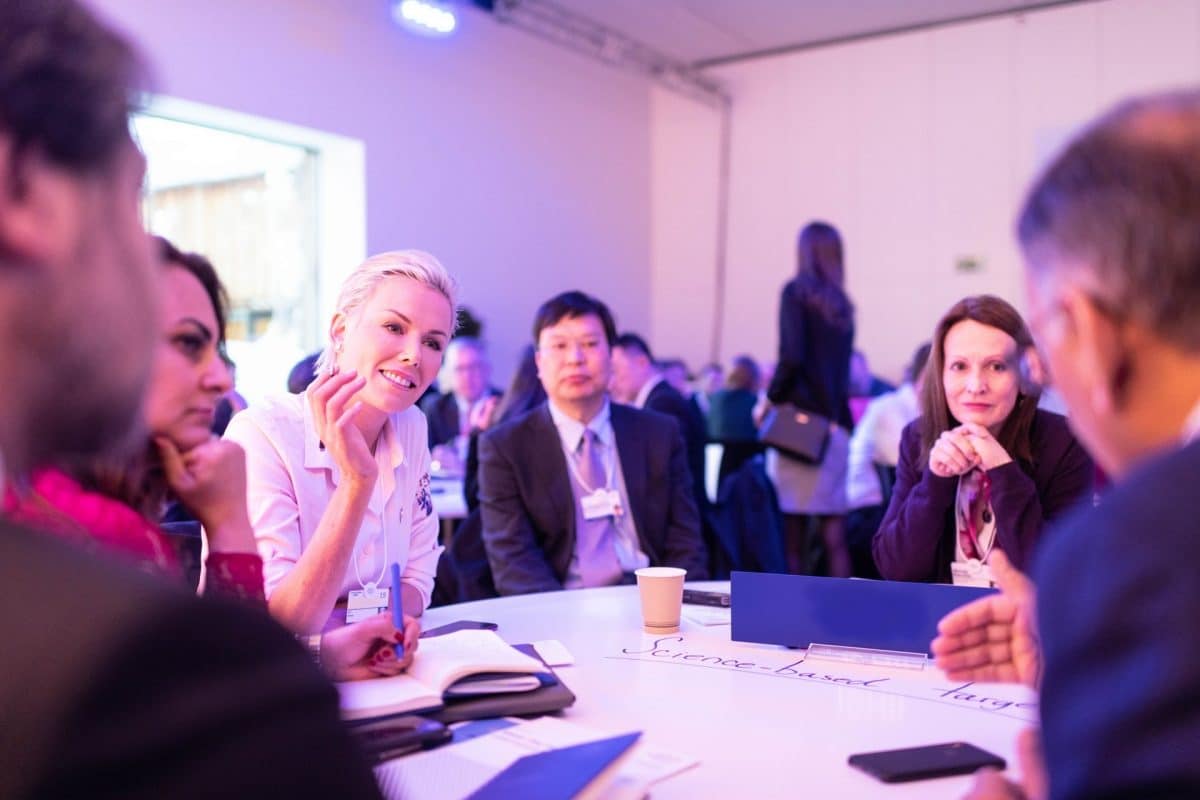 Group of people around a table